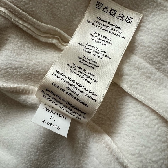 Merrell Women Fleece Jacket Coat Size Small Ivory Cream Hooded Outdoor Full Zip, - Picture 12 of 16
